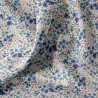 Printed Cotton ROMANE White / Blue